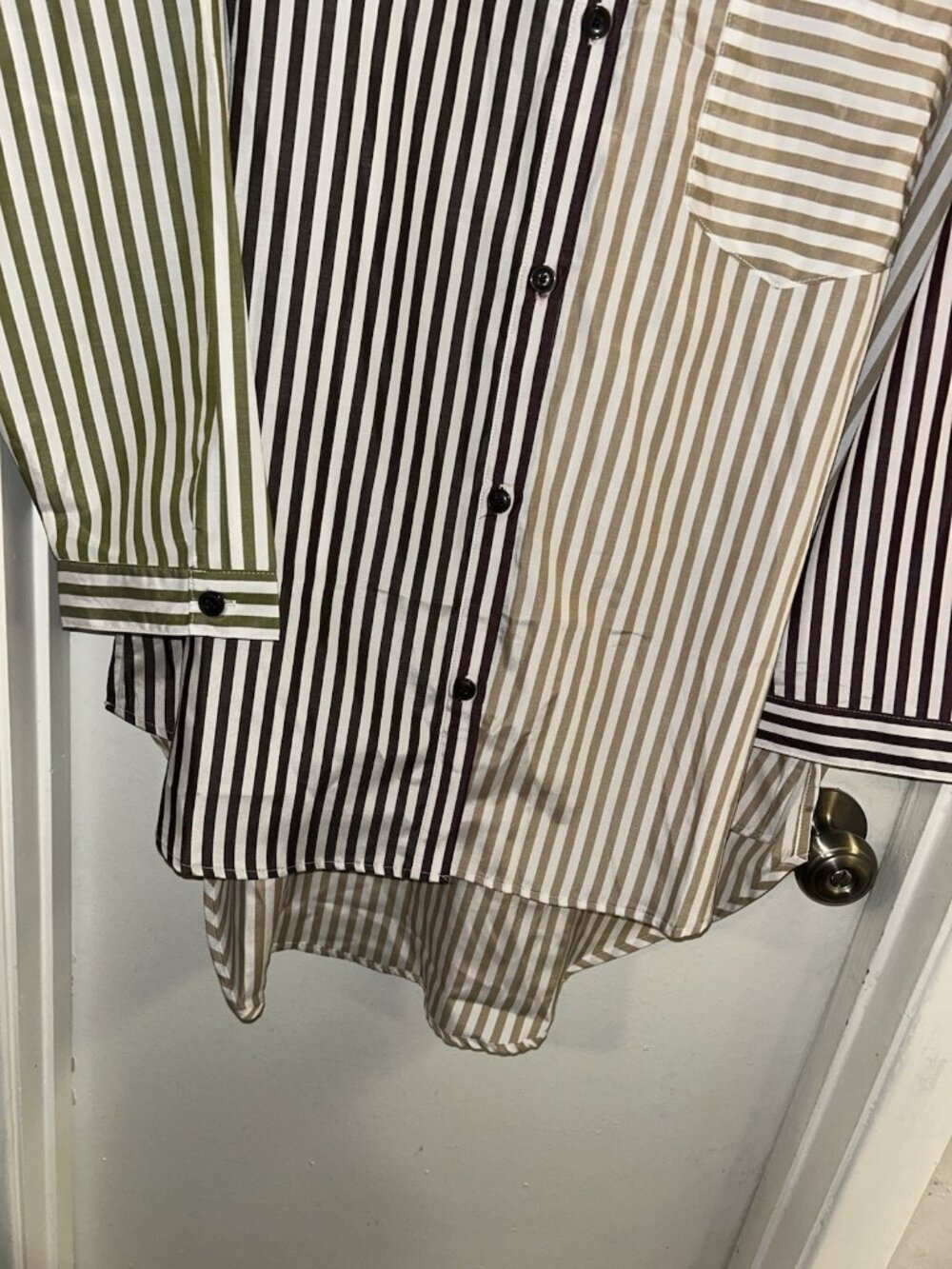 Cato Multicolored Stripped Buttoned Up Long Sleeved Businesses Casual Shirt XL - Picture 4 of 7